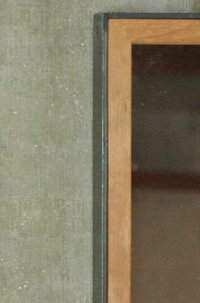 鉄枠の鏡オーク材