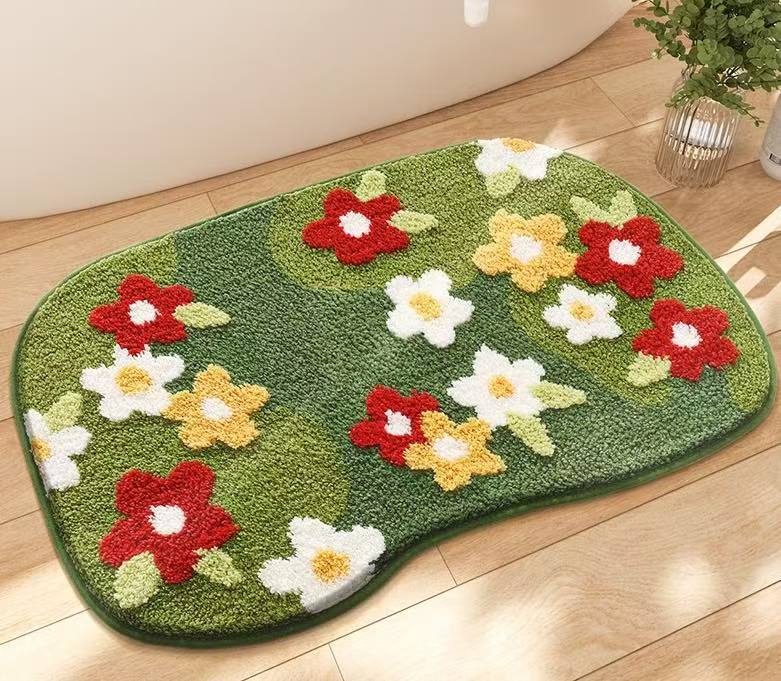 玄関マット おしゃれ 屋内 風水 大判 約50×80cm 40×60cmコーナー吸着つき 吸着シート 洗える室内 おしゃれ