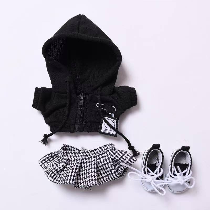 THE MONSTERS Exciting Macaron ぬいぐるみ用服 LABUBU ラブブ マカロン洋服/ズボン/靴/ネクタイ/帽子/スーツ ぬいぐるみ 服 17cm 15cm ぬいぐるみ 服セット