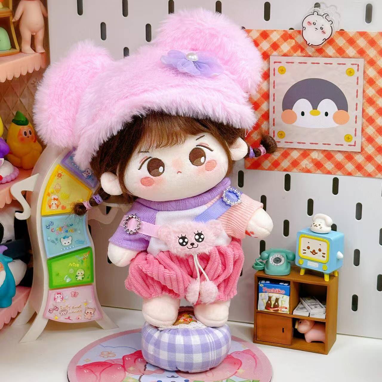 20cm 綿花の人形 コットンドール ミニ洋服 韓国ファッション アイドル衣装 ぬいぐるみ用服 洋服/ズボン/靴/ネクタイ/帽子/スーツ ぬいぐるみ 服 20cm ぬいぐるみ 服セット