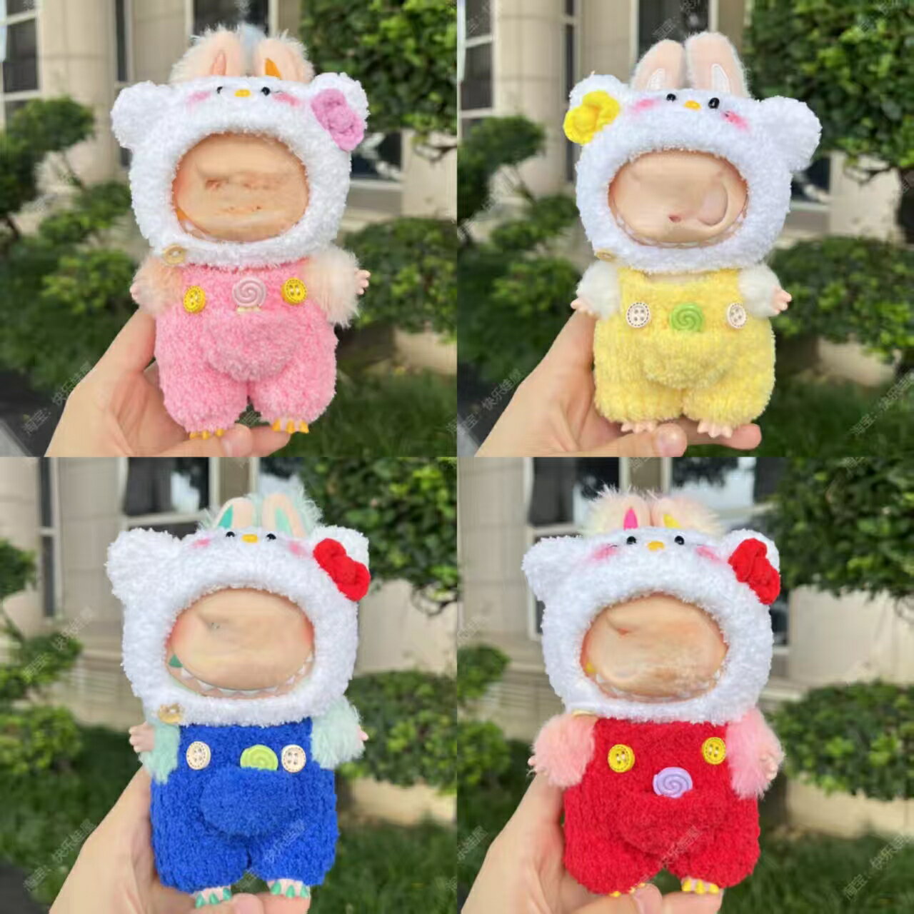 THE MONSTERS Exciting Macaron ぬいぐるみ用服 LABUBU ラブブ マカロン洋服/ズボン/靴/ネクタイ/帽子/スーツ ぬいぐるみ 服 17cm ぬいぐるみ 服セット