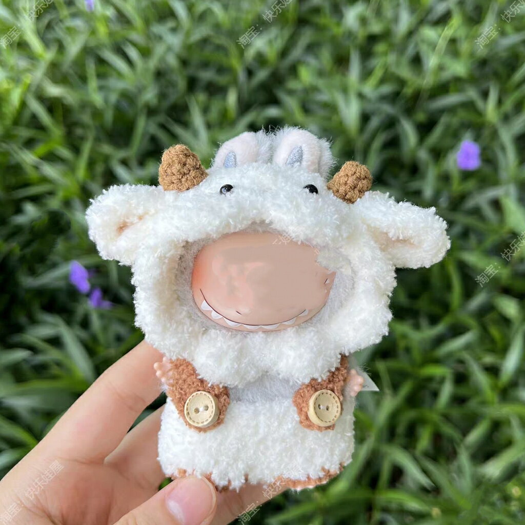 THE MONSTER PIN FOR LOVE ぬいぐるみ用服 LABUBU 4代ラブブ マカロン洋服/ズボン/靴/ネクタイ/帽子/スーツ ぬいぐるみ 服 10.5cm ぬいぐるみ 4代服セット