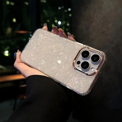 iPhone16用 ケース 大理石柄 シェル風 キラキラ ラメ オーロラ ゴージャス 半透明 オシャレ シンプル マルチカラー ストラップ(2.0)