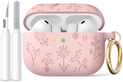 【AirPods Pro 第3世代用 ケースカバー 花柄彫刻 可愛いシリコン フルボディ耐衝撃 クリーニングキット付き 女性向け 女の子向け｜かわいいデザインで保護！おしゃれなギフトにも最適】 概要説明：AirPods Pro 第3世代専用のフルボディ耐衝撃ケース。花柄彫刻が施されたかわいいデザインで、日常の汚れや傷からしっかり保護します。クリーニングキットも付属し、イヤホンの清掃にも便利です。女性向け・女の子向けに最適なプレゼントにもおすすめ。 ● 商品の特長 ● 柔軟で耐衝撃性のある素材 ソフトシリコン素材により、日常生活での埃・汚れ・傷・衝撃・落下からAirPods Pro 第3世代を効果的に保護します。 ● 精密なカットアウト設計 充電ポートやその他の機能へのアクセスを妨げない精密な切り欠き設計。ケースに入れたまま充電可能です。 ● 多機能クリーニングキット付き シリコンチップとフロックスポンジで、イヤホンの隙間や音孔の汚れを簡単に清掃できます。 ● 素材 ・ソフトシリコン ● サイズ ・サイズ情報（幅8.5cm × 高さ5.5cm × 奥行1.5cm） ● こんなシーンにおすすめ ・通勤・通学 ・プレゼント・贈り物 ・誕生日・クリスマス 高品質でかわいいデザインのAirPods Pro 第3世代用ケースカバーは、日常使いはもちろん、特別な日の贈り物としても最適です。機能性とファッション性を兼ね備えたアイテムで、あなたのスタイルをより一層引き立てます。 ご注意： ・サイズは手作業のため誤差が生じる場合があります。 ・モニターにより色味が異なる場合があります。色: スカイブルー色: ダークグレー色: パイングリーン色: ピンク色: ラベンダー