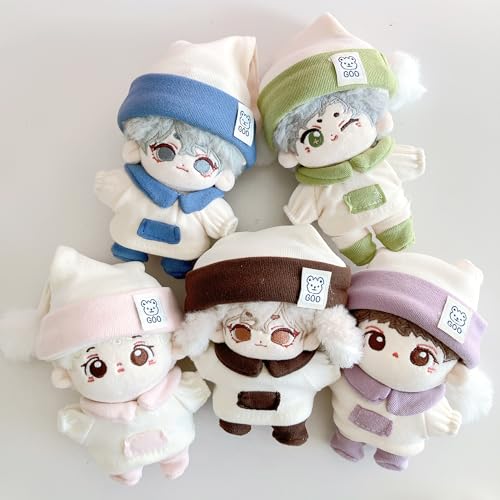 Rakuten - 10cmぬい服 パジャマセット 10cm対応 活用 アクセサリー 推し活 オタ活 着ぐるみ ブルー 人形 マスコット Kpopdoll コスチューム