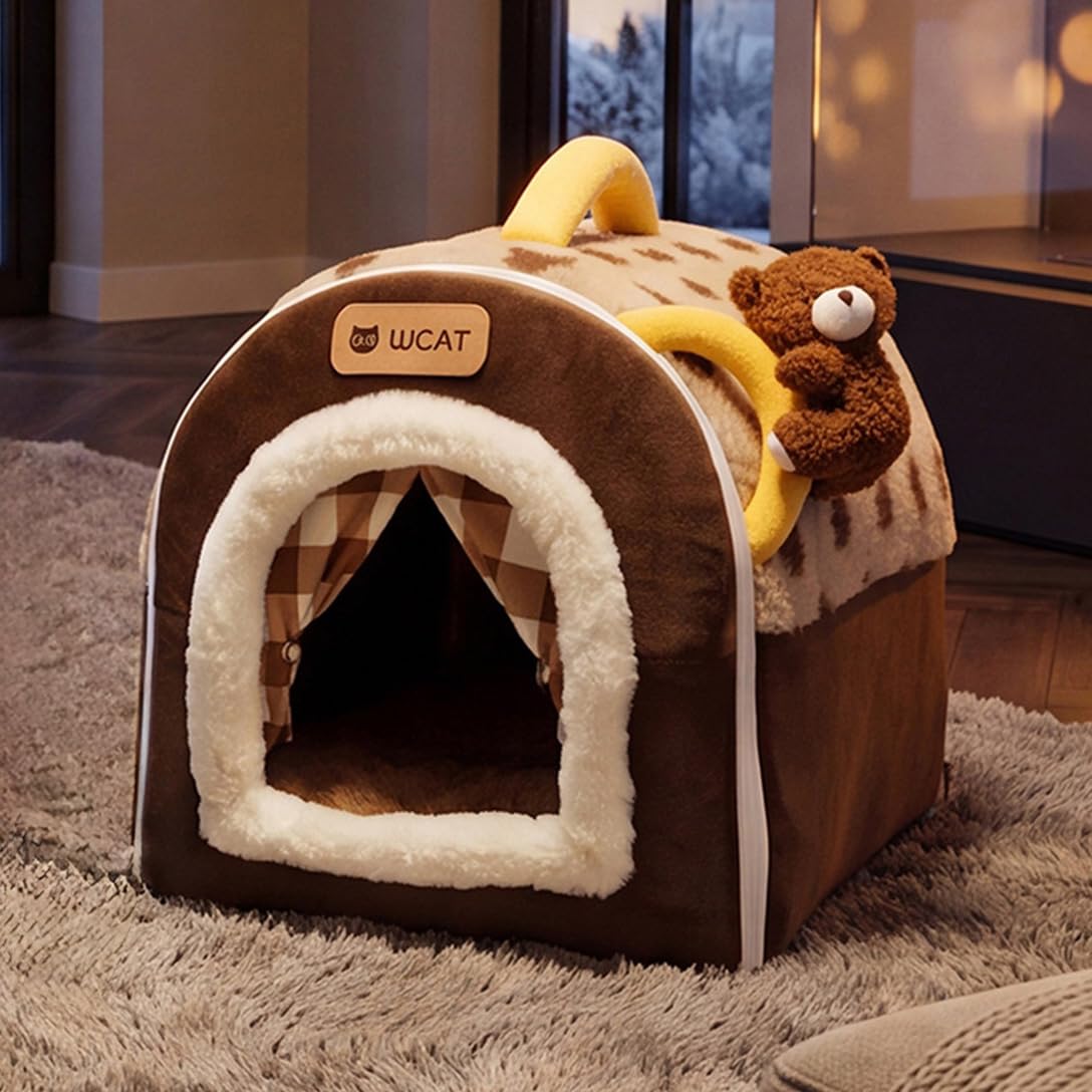 ペットハウス ドーム型 ペットベッド 冬用 暖かい 犬用 ベッド 猫ハウス 洗える 保...