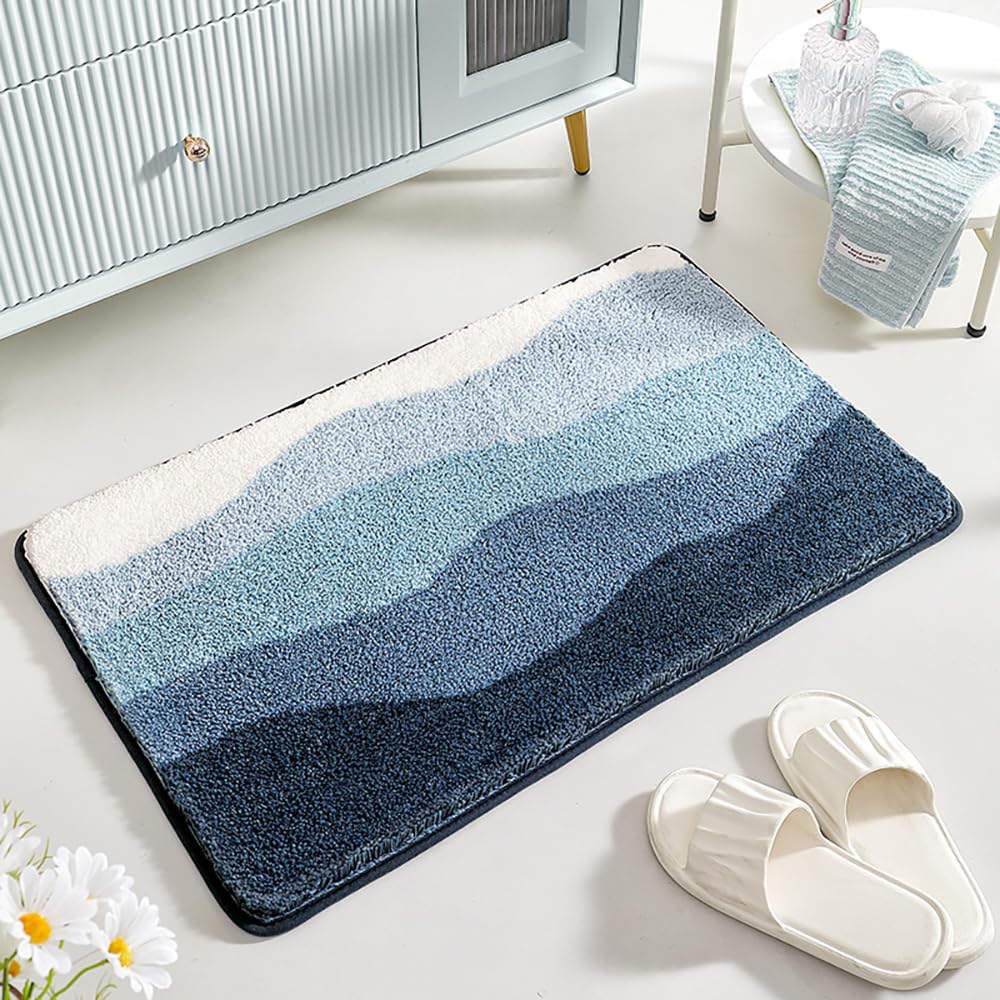 Rakuten - 玄関マット 洗える 吸水 バスマット 滑り止め加工 雨対応 泥落とし フロアマット 家庭用 40×60cm