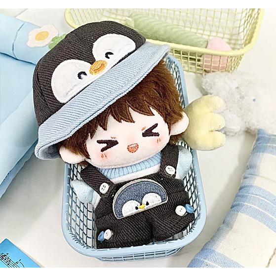 Rakuten - 10cm ペンギンぬい服 オーバーオール ぬいぐるみ服 推し活 通勤用 キャラクター プレゼント