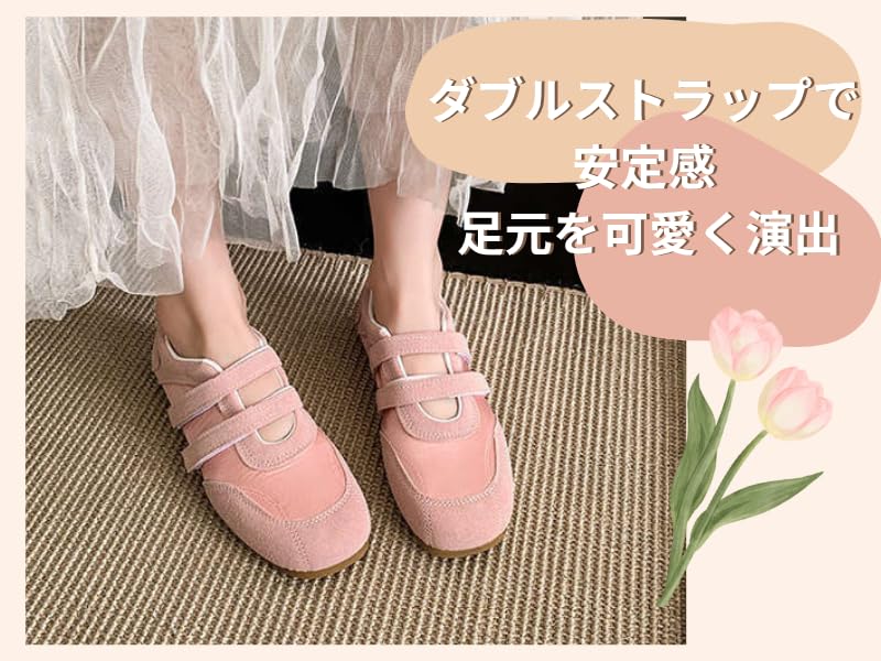 レディース ストラップシューズ メリージェーン 軽量 歩きやすい かわいい カジュ...