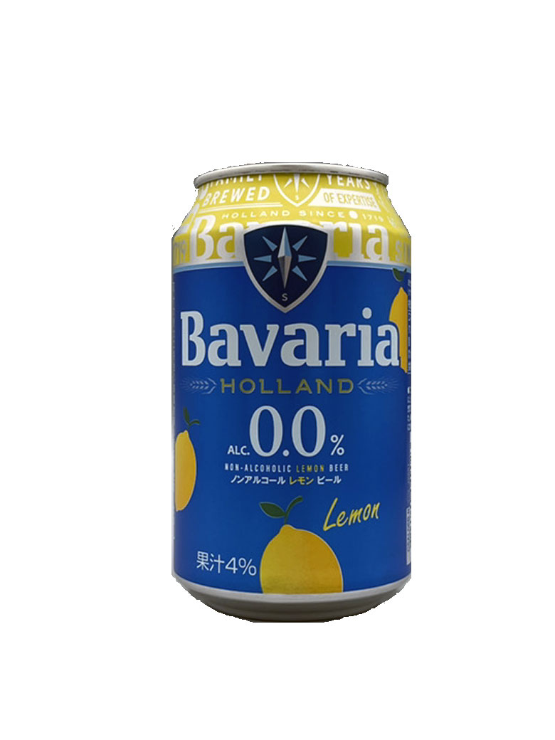バヴァリア・レモン 0.0% 330ml(ノンアルコールビール)の解説 Bavaria0.0％レモンは、爽やかなノンアルコール・レモンフレーバー・ビールです。ノンアルコール・ビールと果汁27％のレモン、オレンジ柑橘の組合わせが、爽やかに喉の渇きを癒してくれます。 Bavaria0.0%レモンは、ビールの風味がしっかりとありつつ、爽やかな柑橘系の香りでとても飲みやすいです。見た目は果汁の濁りがあり、味はフルーティーでバランスのとれた甘さと心地よい爽やかな後味が特徴です。 ●果汁4％入りの爽やかな味わいレモンとオレンジの混合果汁入りで苦みを抑えた爽やかな香りとフルーティーな味わいのノンアルコールフレーバービールです。 ●自社鉱泉の天然水100％仕込み自社鉱泉から汲み上げられる天然水は1万年以上もの時間をかけて育まれました。この天然水は硬度が低く、バヴァリア0.0％になめらかな口当たりを与えています。 ●自社製麦芽100％使用自社で製造・管理された新鮮な麦芽で仕込むことで、風味、味わい、色合い、泡立ちの良いノンアルコールビールとなります。 英語表記：Bavaria 0.0% Lemon醸造所：スウィンケルズ・ファミリー・ブルワリー原産国：オランダ分類：ノンアルコールビール原材料：果実(レモン果汁、オレンジ果汁)、砂糖、小麦麦芽、大麦麦芽、ホップエキス／炭酸、香料、カラメル色素アルコール度数：0.0％容量：330ml入り数：24本Bavaria 0.0% Lemon バヴァリア ・レモン0.0% 330ml(ノンアルコールビール)