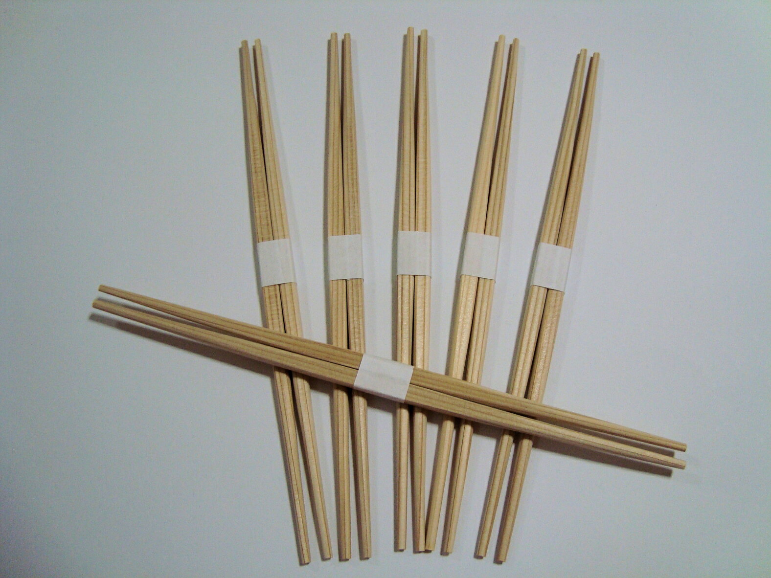 24cm卵（らん）中割りばし　特級白帯付　100膳