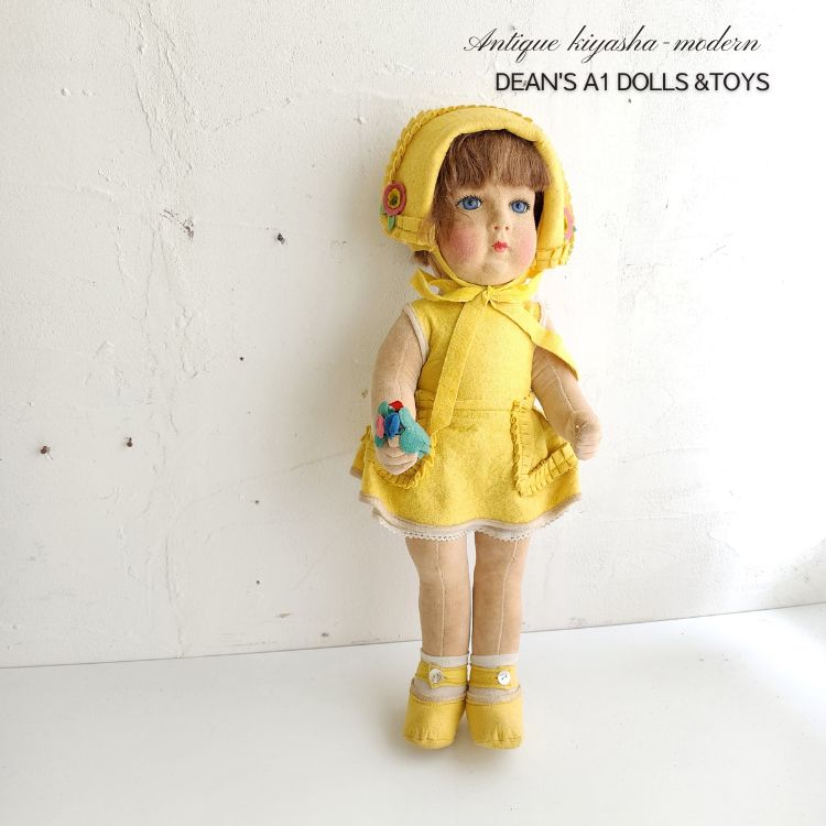 レトロ雑貨 美品　DEAN' AI DOLLS &TOYS 身長45.5cm／アンティーク　MADE IN ENGLAND　ドール 女の子 人形 モダンド…