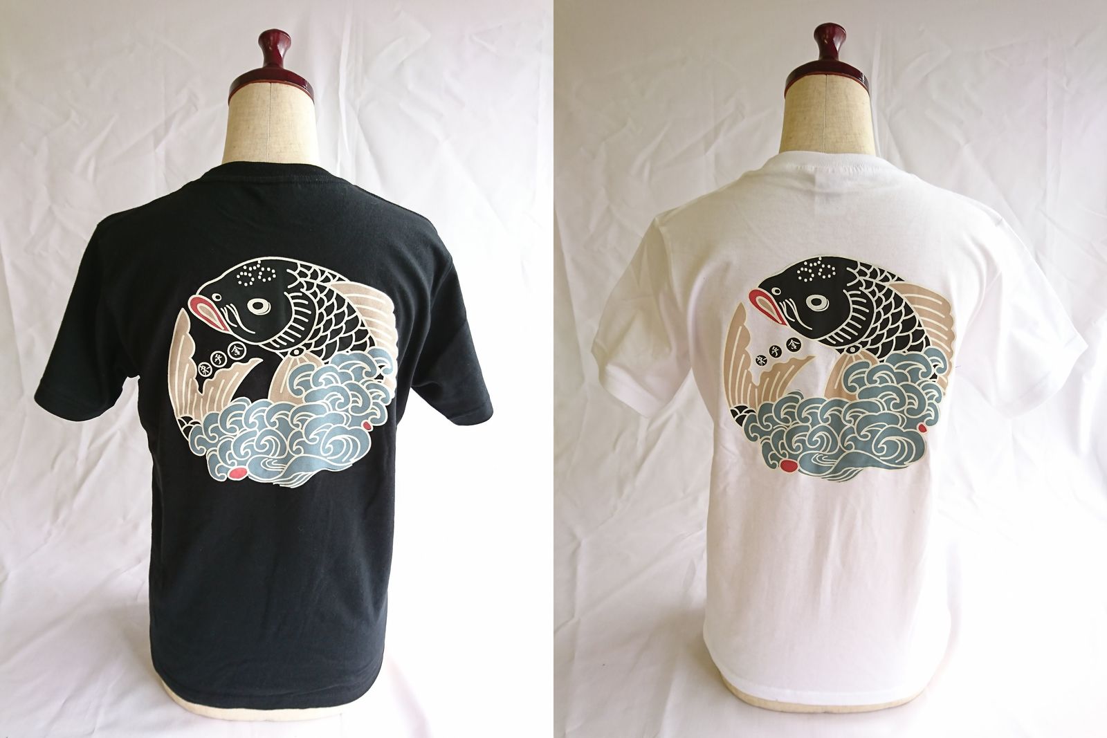 鯉恋Tシャツ ホワイト・ブラック ／限定 オリジナル 和風 レトロ Tシャツ メンズ レディース キッズ 和柄