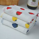 【Knit kobo.h】キッチンクロス(あらきじ) フルーツ 野菜 柄 台ふきん 食器拭き テーブル ふきん お手拭き 台所 綿 コットン100% 知育 幼稚...