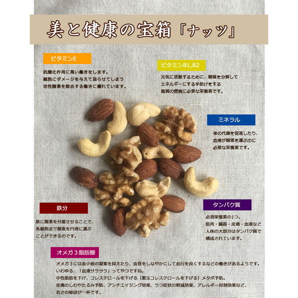 【メール便送料無料】”まいにちナッツ” ミックスナッツ　（無塩・無添加 500g）[クルミ・アーモンド・カシューナッツ]/美容/健康/ダイエット/おつまみ/お菓子作り