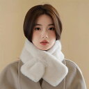 【ミニ マフラー 78cm】無地 ミフラー かわいい かさばらない ショート マフラー もこもこ おしゃれ レディース 軽い 短い 小さめ 暖かい チクチクしない 使いやすい 邪魔にならない 肌触りがよい 穴に通して使用 襟元すっきり クリスマス プレゼント「選べる福袋対象」