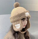 帽子 キッズ 大人 男女兼用 冬用 フライトキャップ ふわふわ もこもこ パイロットキャップ イヤーフラップ ゴーグル マスク付き フェイスカバー フェイスマスク 耳あて付き 秋冬 キャップ スキー 自転車用 防寒 防風 暖かい 帽子プレゼント 「選べる福袋対象」