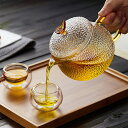 IwaiLoft 手作り 耐熱 雫 ティーポット ガラス 茶こし付き 琥珀色 ガラスポット 500ml 急須 持ちやすい 洗いやすい 紅茶ポット フルーツティー 花茶 工芸茶 に ガラス急須 直火可 ギフト 父 母 便利 お中元 お買い得セット
