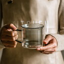 kiyokyou 縞 ダブルウォールマグカップ 270ml コップ マグカップ 耐熱ガラス 電子レンジ対応 食洗器対応 無地 シンプル おしゃれ ダブルウォール...
