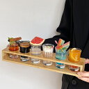 【6点セット】カクテルグラス ガラス 硝子 25ml 30ml 天然竹スタンド付き お酒コップ お猪口 お茶グラス ミニ ガラス・おちょこ ローグラス 日本酒 ...