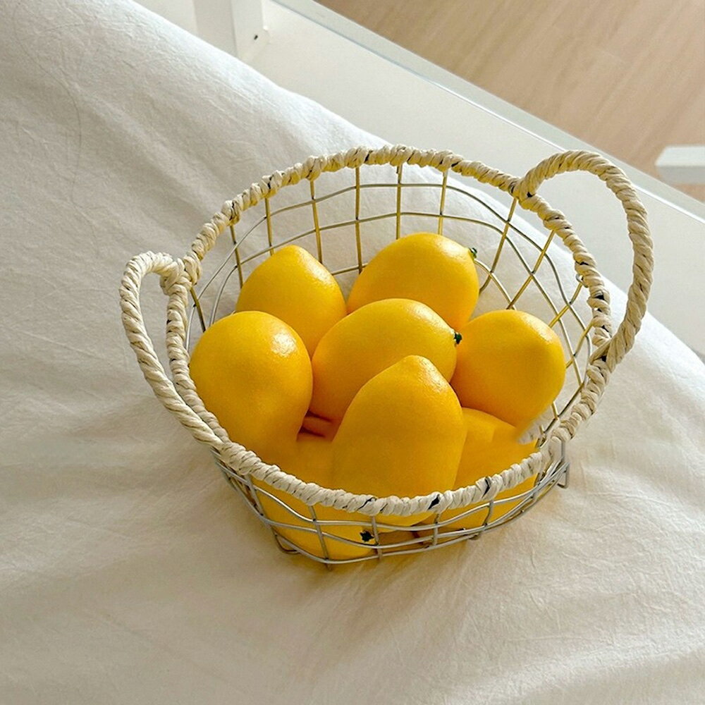 INS風 手編み 収納ボックス おしゃれ 北欧 鉄ラック ボックス レトロ風 収納インテリア 両手 ハンドル..