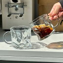 オシャレ マグカップ 不規則形 ガラス グラス コップ ins風 ロックグラス かわいい ティーカップ コーヒーカップ ガラスマグ シンプル 北欧食器 持ちやす...