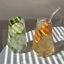 INS風 ひし型ガラスコップ 南国風 ドリンクグラス おしゃれ カクテルコップ ティーカップ コーヒーカップ シンプル 食器 クリア タンブラー 韓国 ジュース...