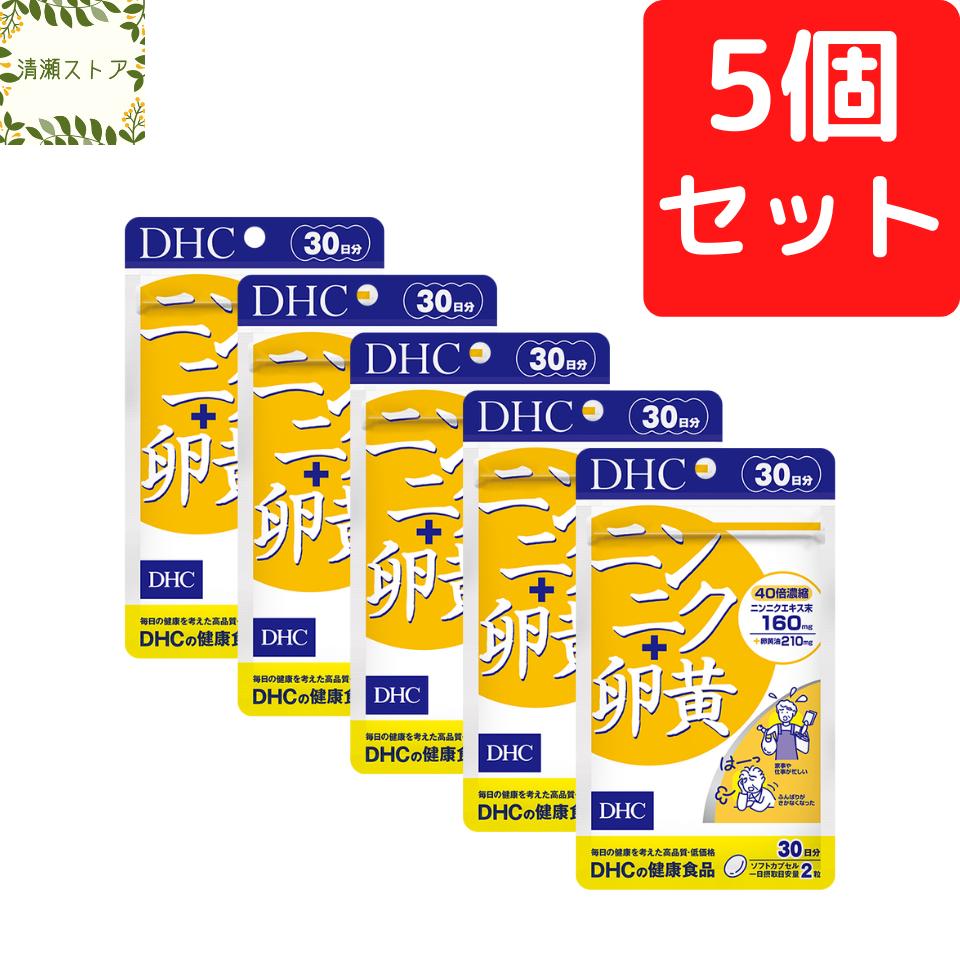 DHC ニンニク＋卵黄 30日分×5個セット 300粒【送料無料】【追跡可能メール便】