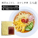 【ツルツル半生麺 冷麺】【1000円】【送料無料 ポスト投函】博多あごだし 冷やし中華 5人前【焼きあごだしの香る出汁】【国産純玄米黒酢の優しい酸味と甘み】【半生麺の喉越しがクセになる】【味わい優しく酸いのが苦手なお子様にも最適】