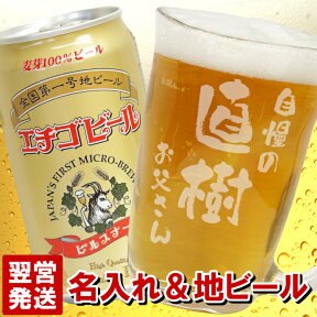 プレゼント ビール 還暦祝い 父 名入れ ビール ジョッキ 名入れ 父親 誕生日 グラス 送料無料 【 てびねり ビールジョッキ ＆ エチゴビール セット 】 名前入り ギフト 新潟 地ビール お酒 ギフトセット 名入り 男性 父 お父さん ギフト 定年 退職 祝い 母の日