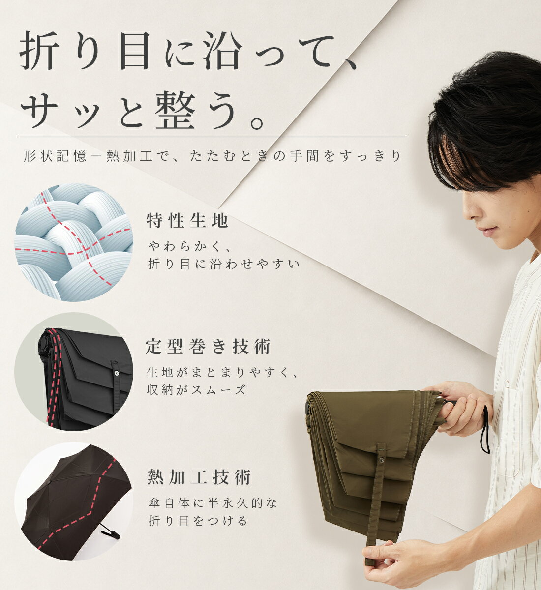 7/4 20:00〜先着200枚【クーポンで半額＆P5倍！】【3秒で畳める 形状記憶】折りた...