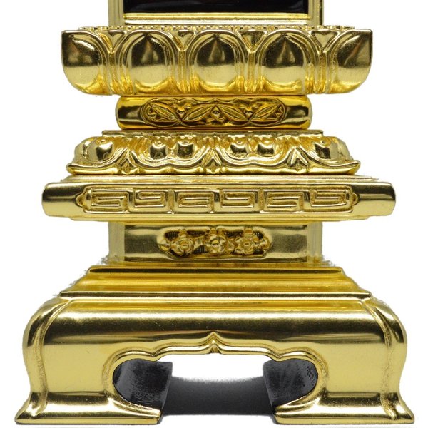 塗り位牌三方金千倉位牌【本金箔仕上】高級位牌