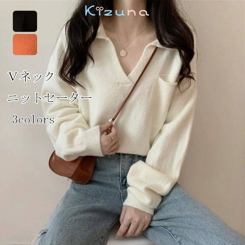 ニットセーターニットソートップスブ...