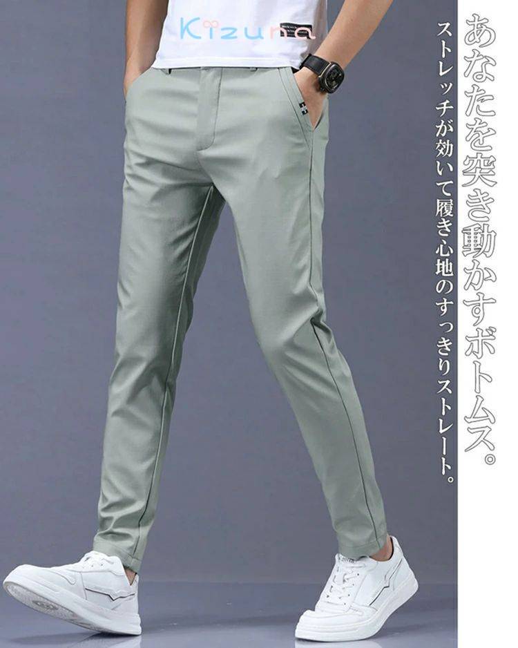 ゴルフ パンツ スリムパンツ ストレートパンツ ストレッチパンツ テーパードパンツ 薄手 フィット 細身 ファッション 春服 夏服 春パンツ 夏パンツ 冷感 軽量 柔らか リモートワーク キレイめ デートコーデ メンズ トレンド レディース ユニセックス 大きいサイズ kizuna-shop-10011661 絆shop サンプル画像3