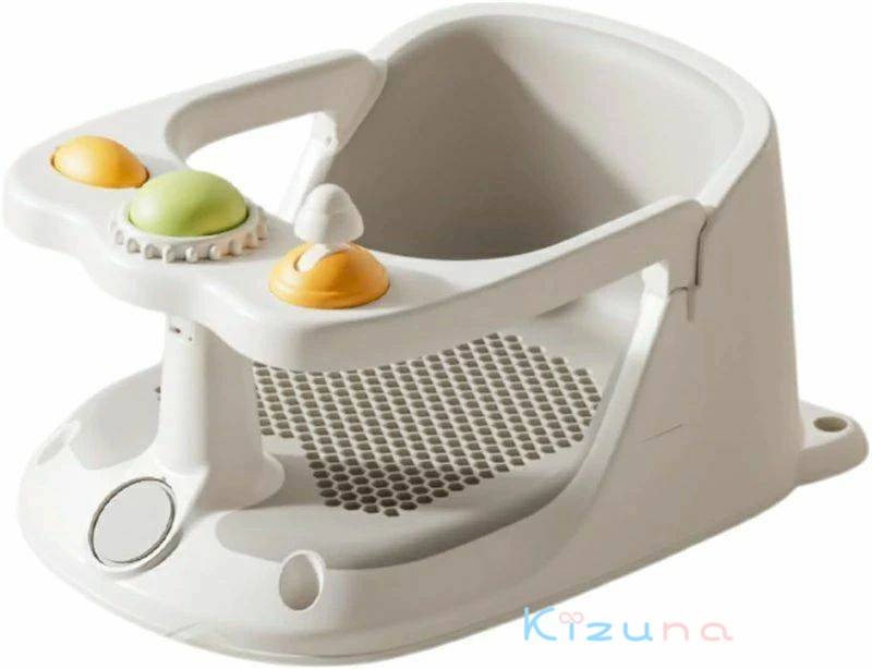 ベビーバスチェア 新生児・18ヶ月対応 吸盤式 滑り止め 背もたれ付き バスチェア 洗濯可能 安定設計 沐..