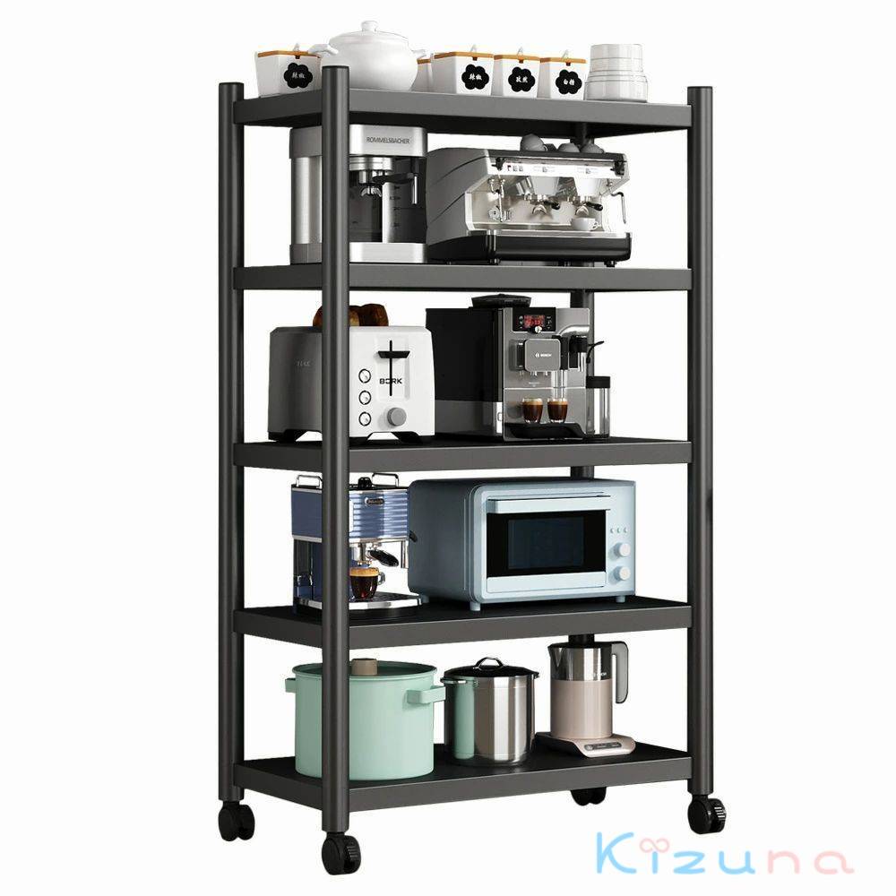 キッチンラック レンジ台 レンジラック キャスター付き ストッパー 収納ワゴン キッチン レンジ台 炊飯..