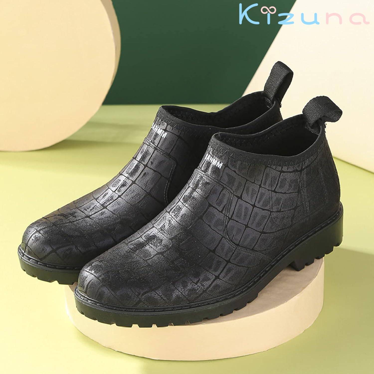 レインシューズ メンズ スニーカー 雨靴 ショート 軽量 防水 梅雨対策 台風 レインブーツ ショート レインシューズ 完全防水 防滑 晴雨兼用 アウトドア 通勤 通学 キャンプ 男性用 オシャレ レ kizuna-shop-10014188 絆shop サンプル画像2