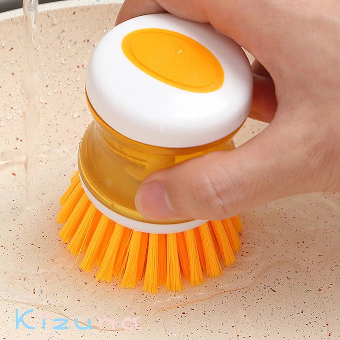 2個入り キッチン ブラシ 洗剤が出てくる 抗菌 キッチンブラシ 洗剤入りブラシ 食器洗い シンク 台所 ..
