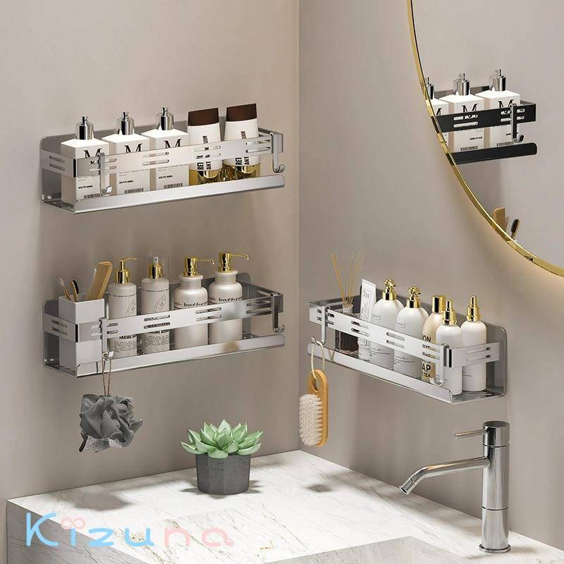 浴室用ラックステンレス シャワーラック お風呂ラック 防水と防錆 壁掛け 調味料ラック 収納棚ラック ..