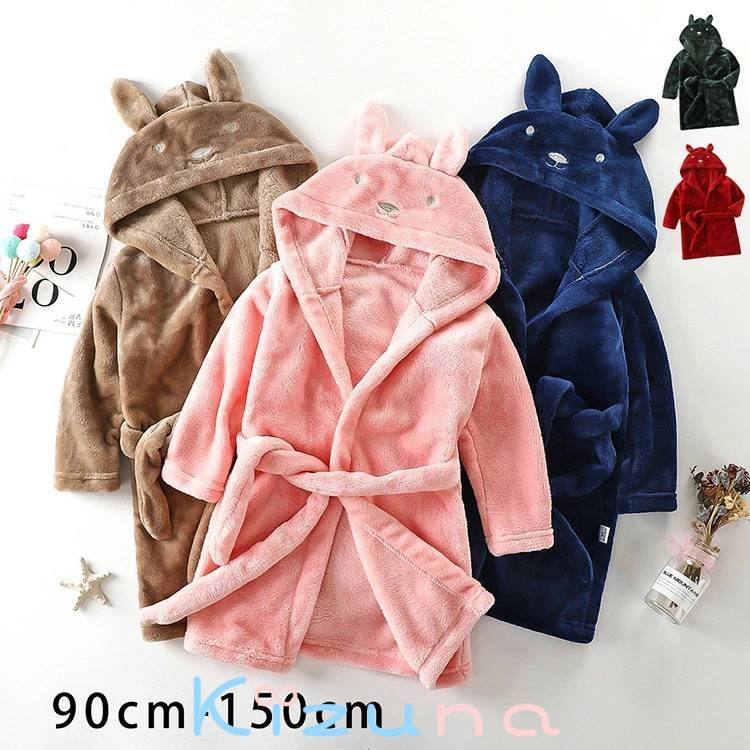 子供 パジャマ バスローブ 女の子 男の子 ガウン ルームウェア 冬用 暖かい 部屋着 キッズパジャマ 可..