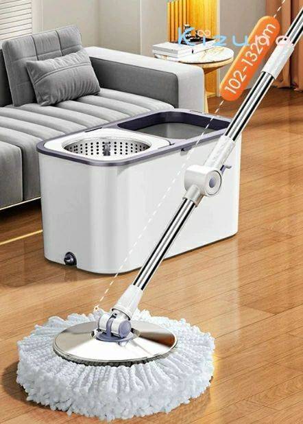 回転モップ 取替6枚付 水拭き 床掃除 フロアモップ バケツモップ 水拭き 床掃除 モップセット フローリ..