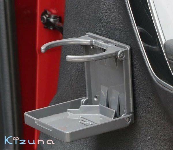 ドリンクホルダー 車 カップホルダー ボトルホルダー ドア ペットボトル 両面テープ付き シンプル 折り..