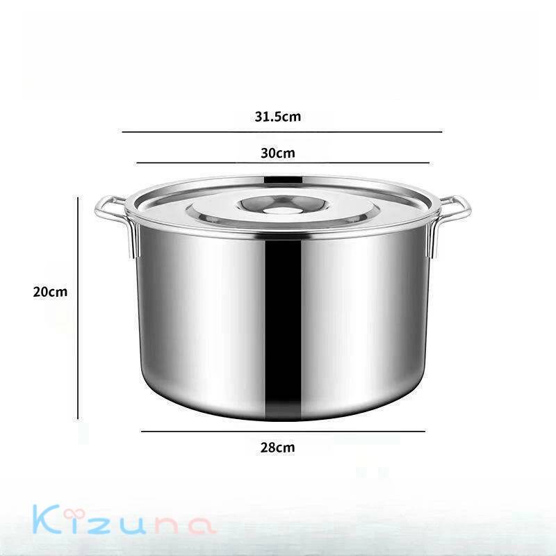 寸胴鍋 ステンレス 寸胴 鍋 30cm 調理器具 業務用 ステンレス鍋 大容量 13l 直火 カレー鍋 キャンプ 炊き出し用 大鍋 大人数 大型 寸胴 kizuna-shop-10014778 絆shop サンプル画像2
