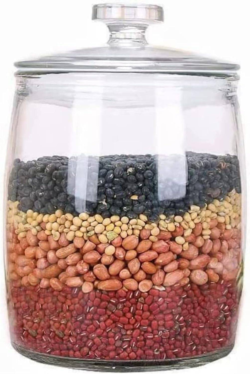 こめびつ 米びつ ガラス瓶 米櫃 蓋付き瓶 2-10kg 大容量 密閉型 ライスストッカー お米保存容器 米入れ..