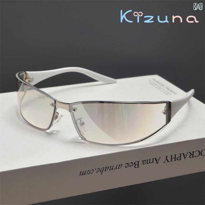 サイバー パンク サングラス 眼鏡 メンズ レディース メガネ おしゃれ ミレニアル 未来的 レトロ 額縁 ..