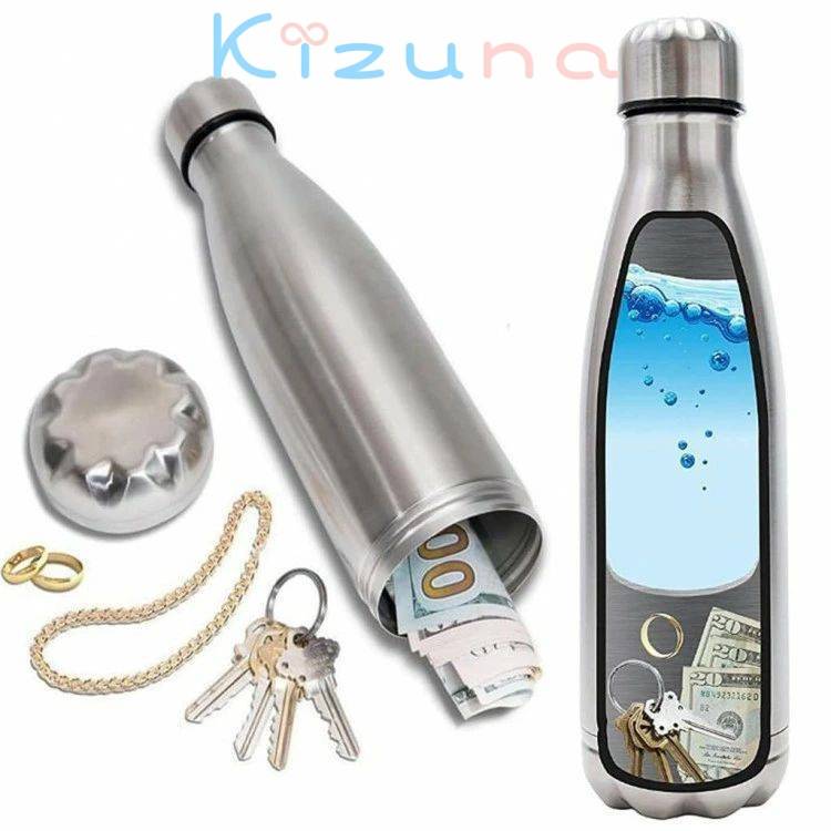 隠し金庫 偽装ウォーターボトル 缶 転用金庫 750ML ステンレススチール製 隠し収納飲料カップ 現金用の隠しスポット 盗難防止 大容量 マネーストレージ 鍵 秘密隠し金庫 真空断熱