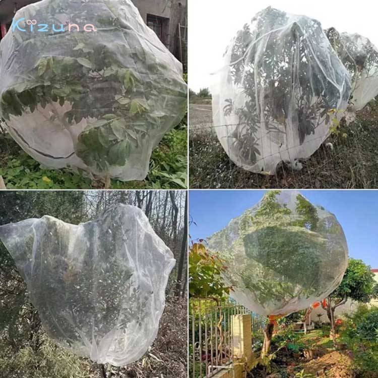 ジッパー付き 防虫ネット 植物保護袋 ファスナー付き 野菜栽培 園芸用ネット 網 鉢...