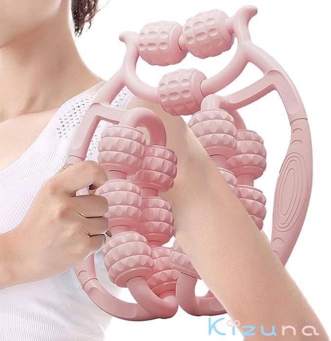 1 リリース 筋膜 肩 首 解消 むくみ 太もも 手持ち ふくらはぎ 足 筋肉マッサージローラー 多機能リン..