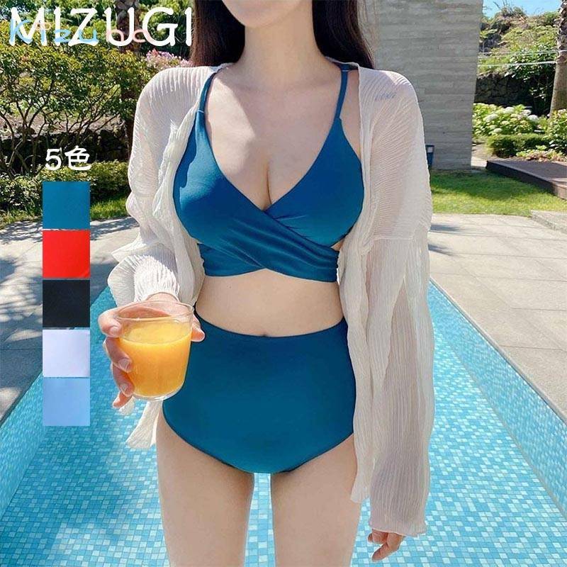 送料無料 水着 ビキニ セクシー ビキニ バンドゥ レディース 水着セット 無地 ビキニセット スイムウエア 女性 海 プール 大人 ハイウエスト 女性用 ミセス 大きいサイズ ママ水着 おしゃれ 盛れる かわいい 夏 海 プール ビーチ 水着 露出控えめ 楽天海外通販