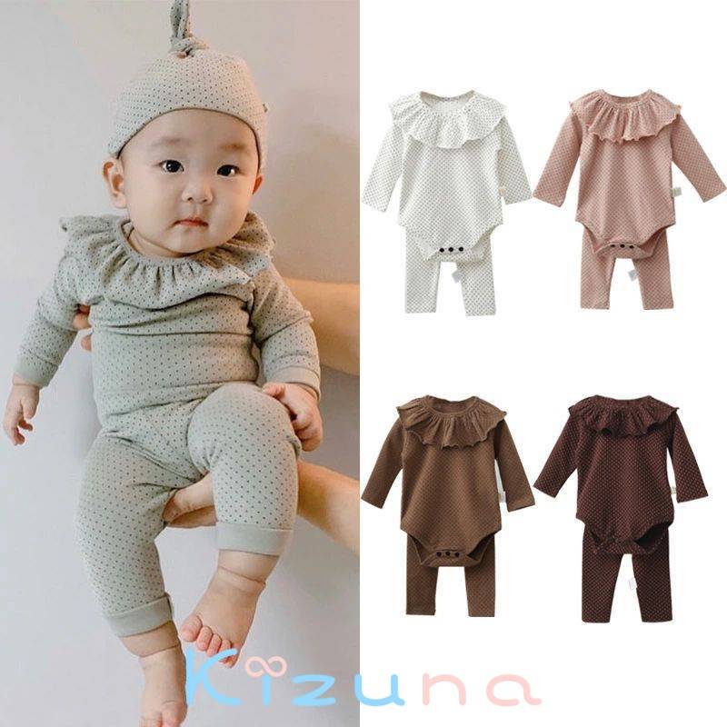 ベビー服 長袖 ロンパースとパンツ 上下セット ベビーパジャマ 女の子 男の子 0〜24ヶ月 ベビー ...